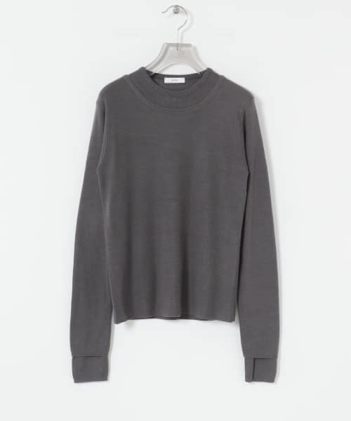 ATON　CIRCULER RIB CREW LAYERED