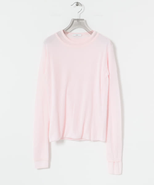 ATON　CIRCULER RIB CREW LAYERED