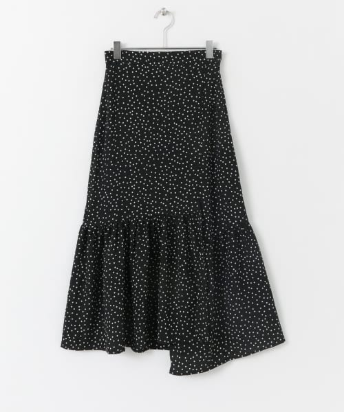 切替ドットロングスカート∴