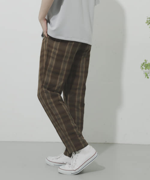 [SENSE OF PLACE][リネンレーヨンテーパードパンツ]