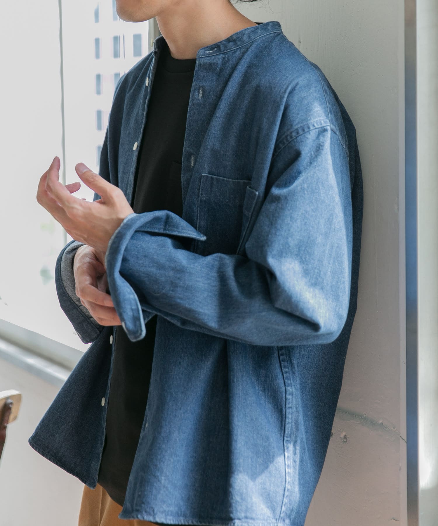 デニムバンドカラーシャツ[DR16-13Y604]｜URBAN RESEARCH公式ファッション通販