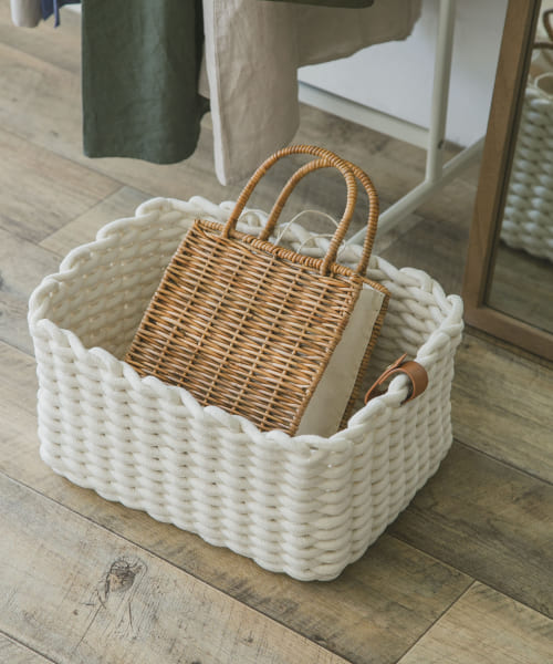 DOORS LIVING PRODUCTS　コットンロープレクタングルバスケットM