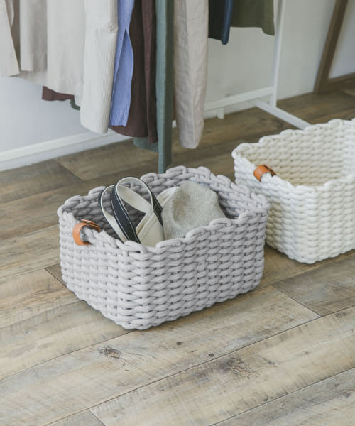 DOORS LIVING PRODUCTS　コットンロープレクタングルバスケットM