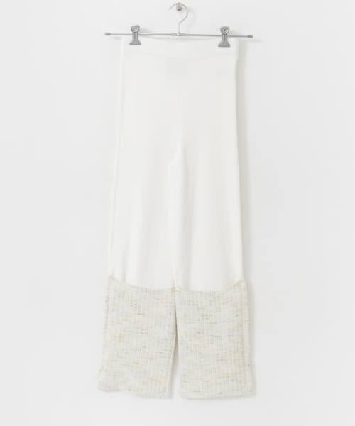 TAN　PAINTED YARN CUFF RIB PANTS