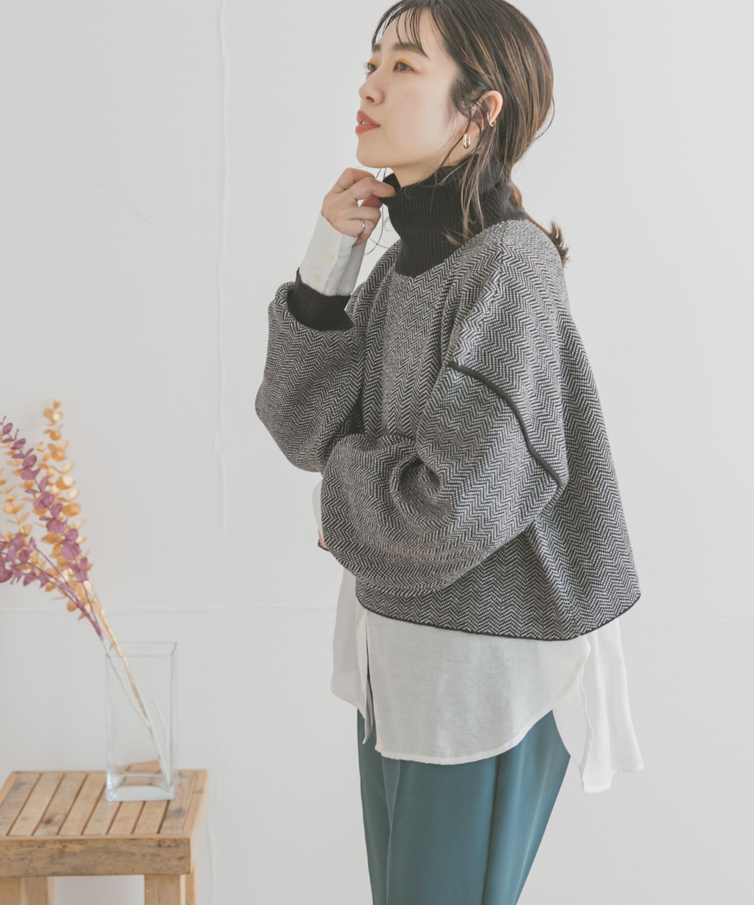 ヘリンボーンハイネックニット[IT26-22A004]｜URBAN RESEARCH公式ファッション通販