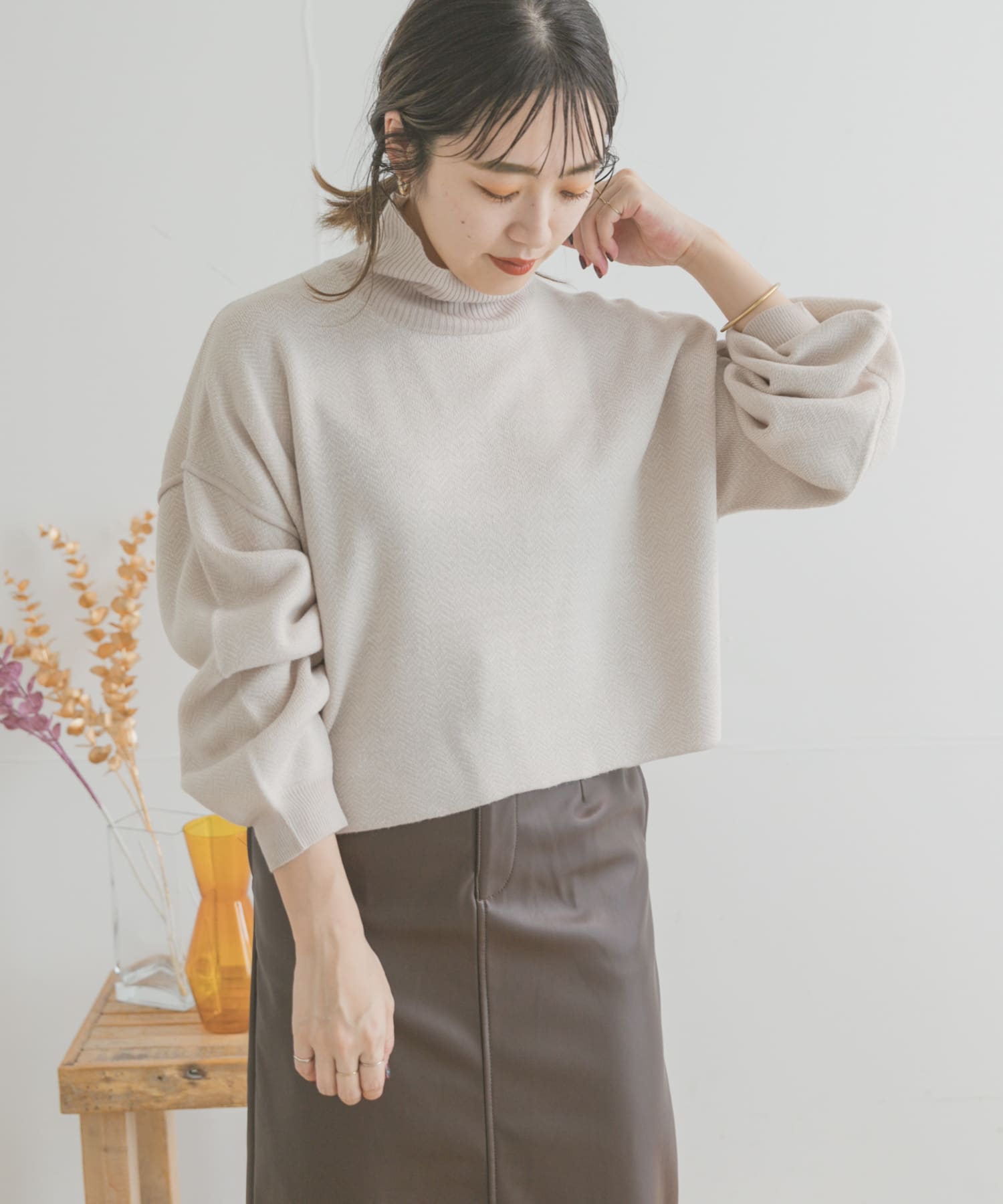 ヘリンボーンハイネックニット[IT26-22A004]｜URBAN RESEARCH公式ファッション通販