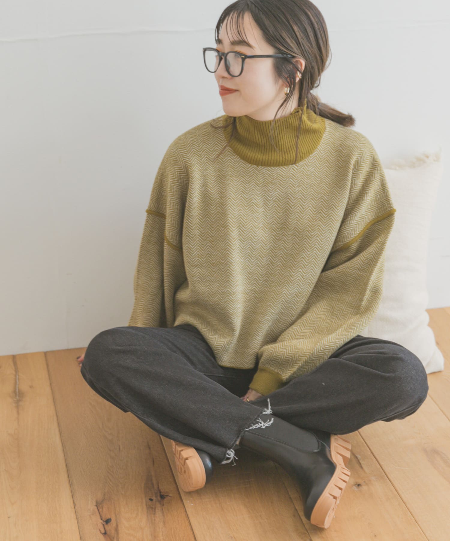 ヘリンボーンハイネックニット[IT26-22A004]｜URBAN RESEARCH公式ファッション通販
