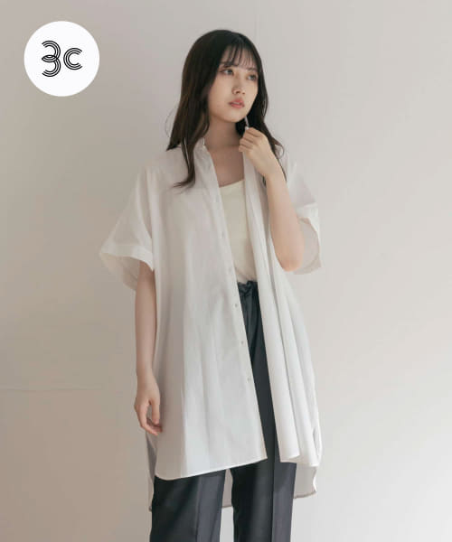 『別注』MIDIUMISOLID×TGM　half sleeve big shirts