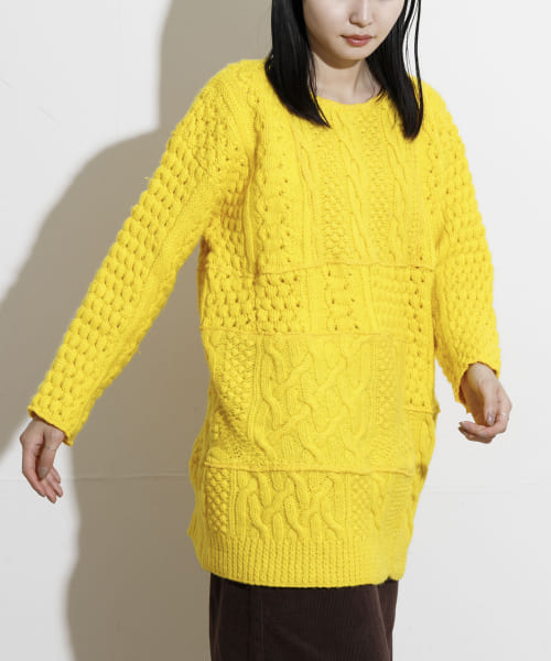 77circa　patchwork sweater(後染め)
