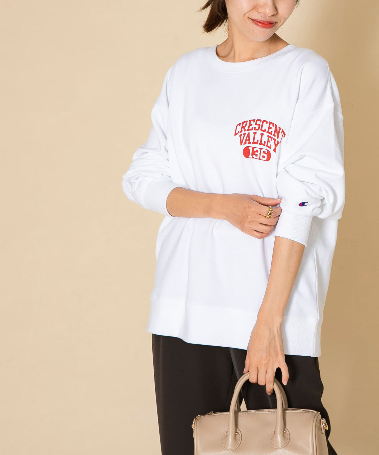 新作送料無料 別注 Champion ボリュームスリーブスウェット アーバンリサーチ サニーレーベル URBAN RESEARCH  SonnyLabel novomont.si