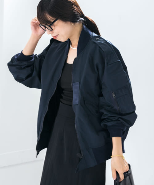 [URBAN RESEARCH][CIOTA　スビンコットンナイロンツイルフライトジャケット]