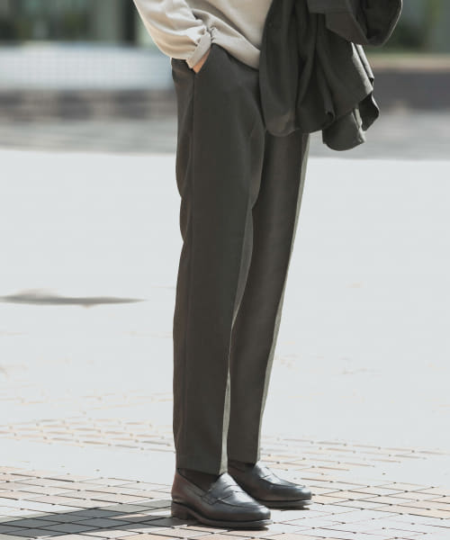 LIFE STYLE TAILOR　ウールライクツイルパンツ