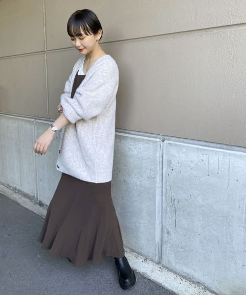 Couleur Meler オクユウカ　ヘアリーオーバーニットカーディガン