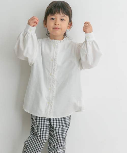 ボリュームスリーブフリルブラウス(KIDS)