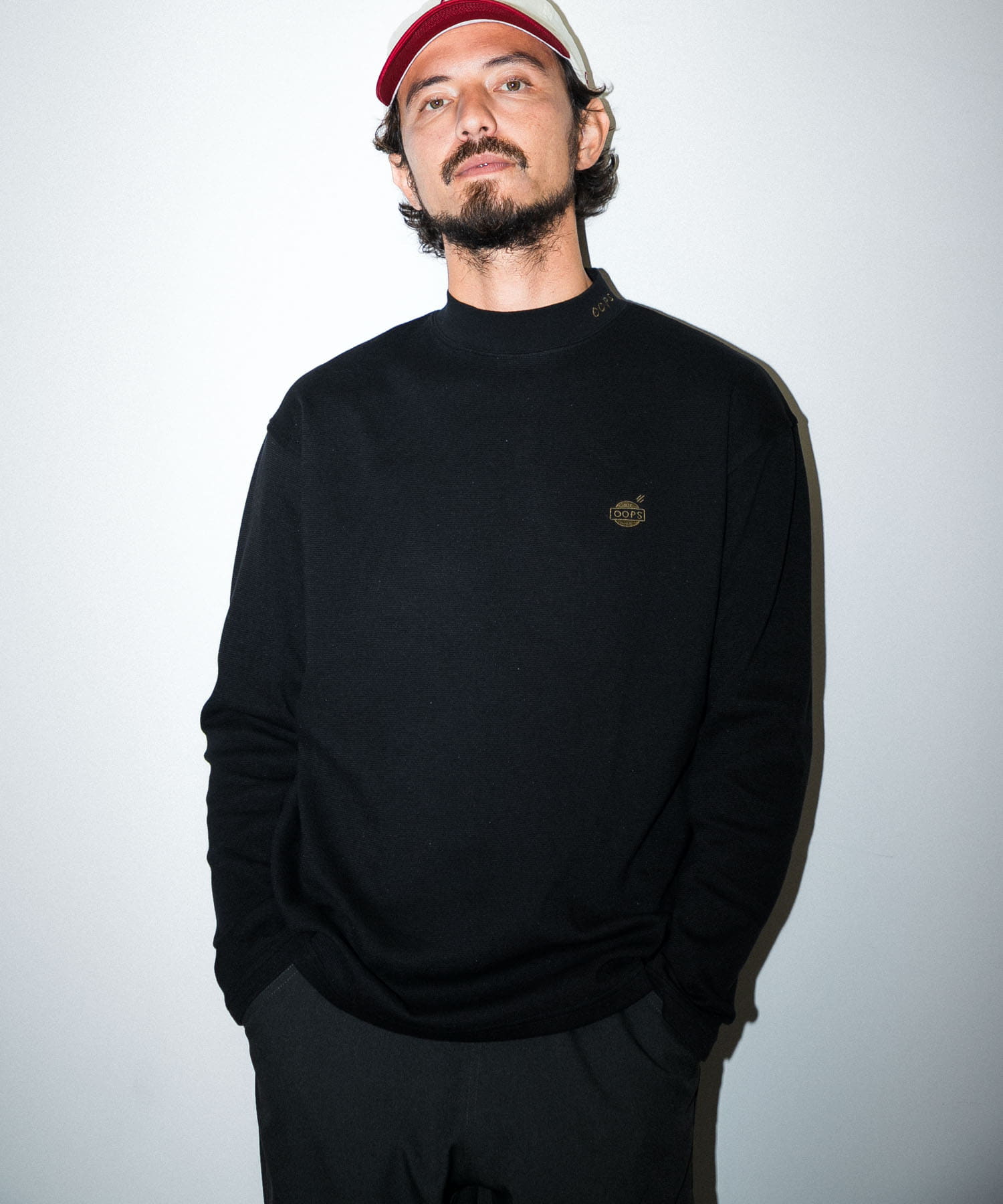 OOPS ミラノリブモックネックロンTシャツ[LA27-11A803]｜URBAN