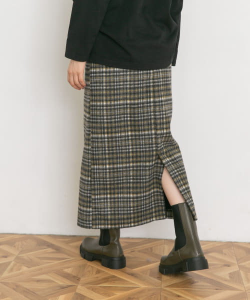 チェックストレートスカート