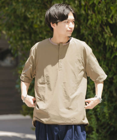 【BRN】『速乾』『撥水』『別注』BURLAP OUTFITTER*EKAL サプレックスナイロンS/Sシャツ