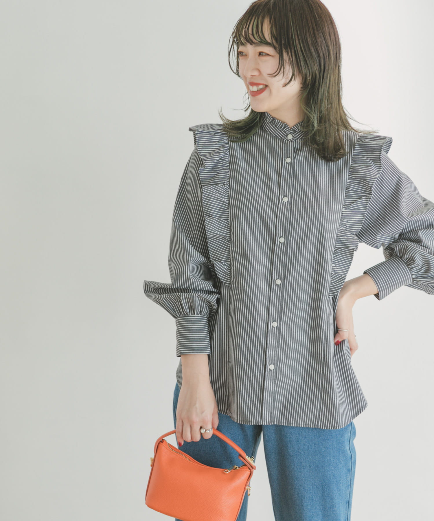 ストライプラッフルブラウス[IT34-23C001]｜URBAN RESEARCH公式 