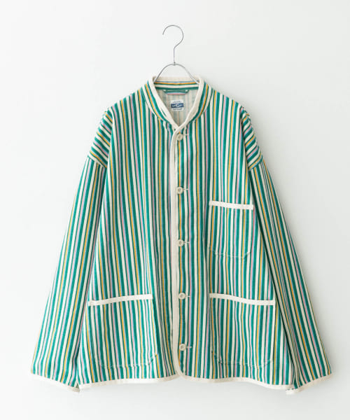 『別注』ARMY TWILL　Stripe Stand Collor Shirts