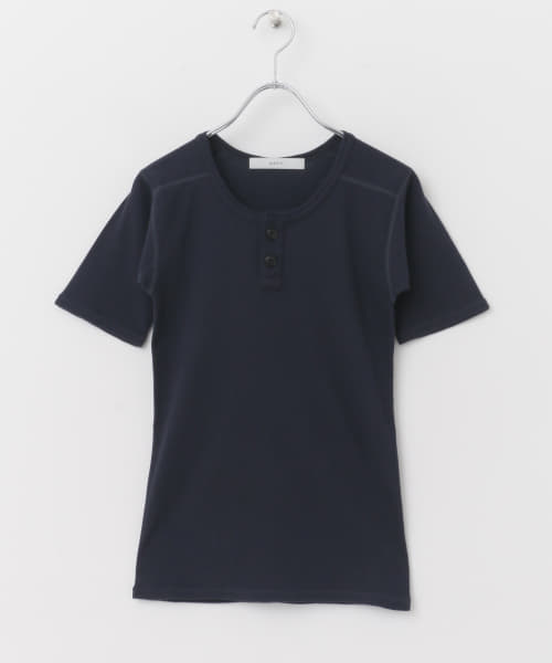 『WEB/一部店舗限定』ARCHI　RIB HENLEY TOP