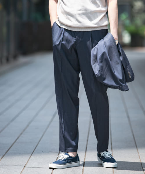 『イージーケア』LIFE STYLE TAILOR　インディゴライクイージーパンツ