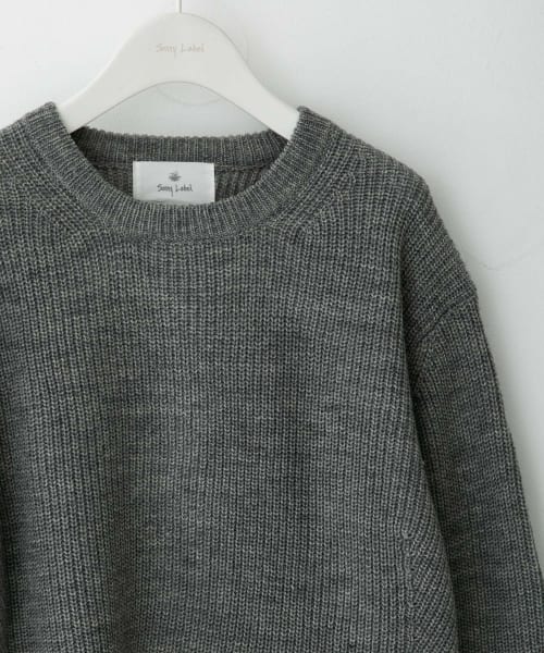 [Sonny Label][ウォッシャブルウール混クルーネックニット]