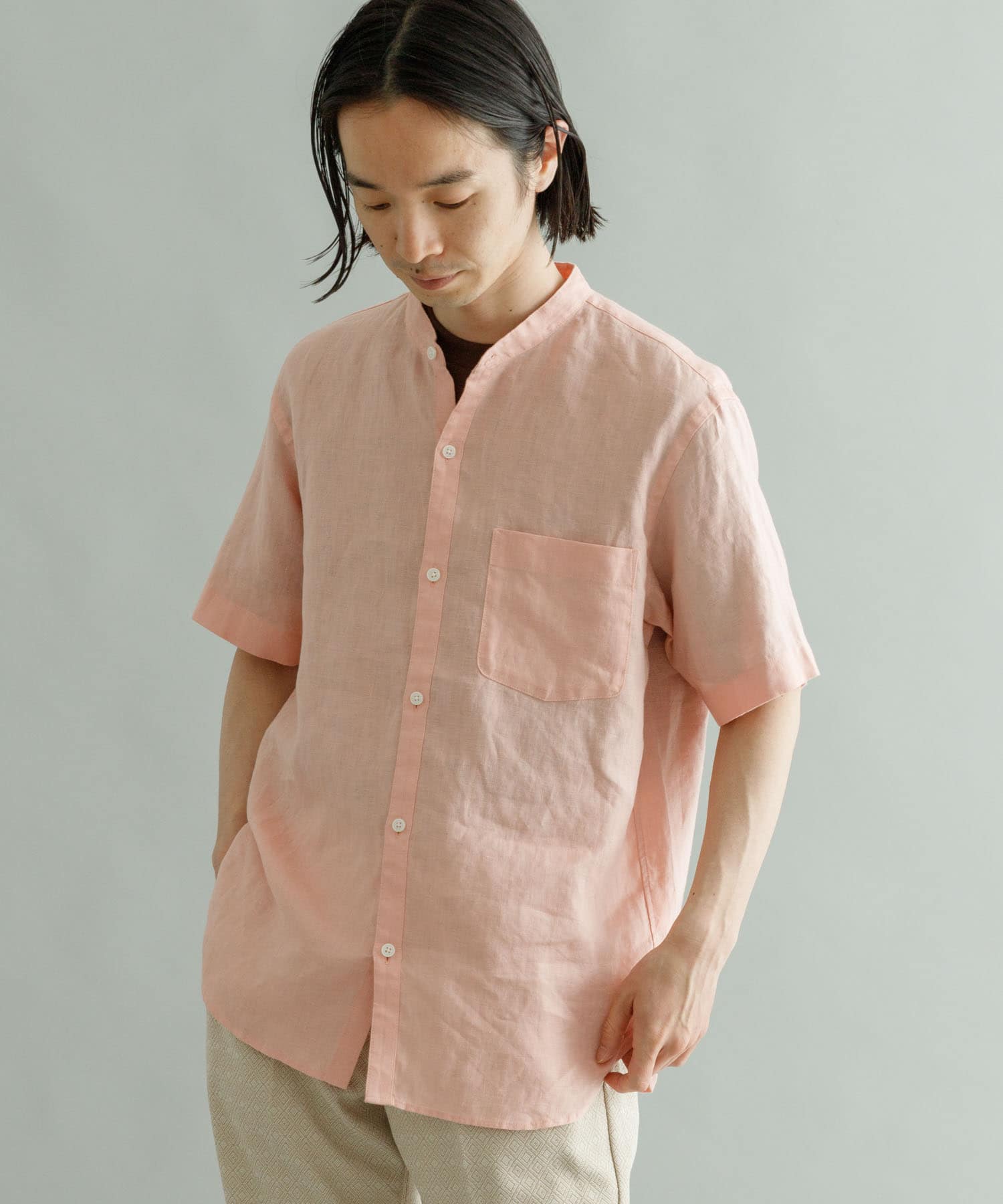 楽天市場】サルエ SALUE リネンバンドカラーシャツ 1 【中古