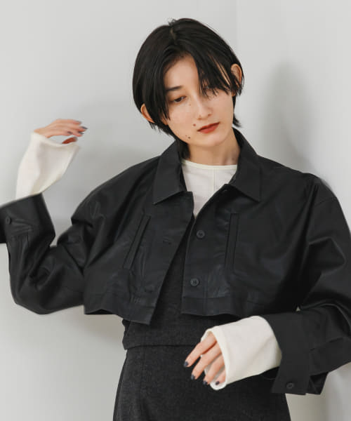 ECO LEATHER POCKET JACKET