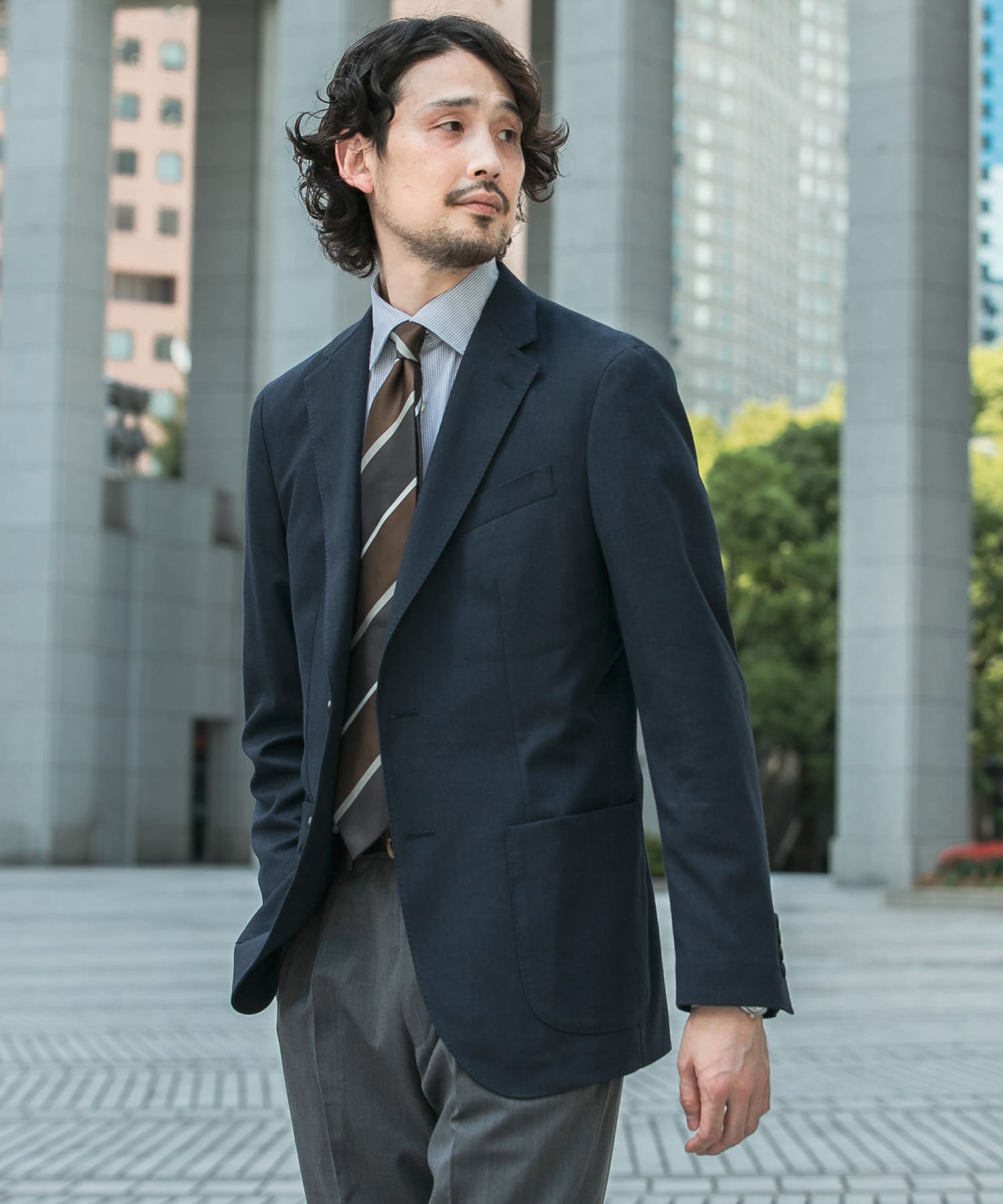 LIFE STYLE TAILOR ブラッシュドツイルジャケット[DT36-18L502]｜URBAN