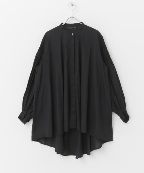 mizuiro ind　pintucked puff sleeve shirts