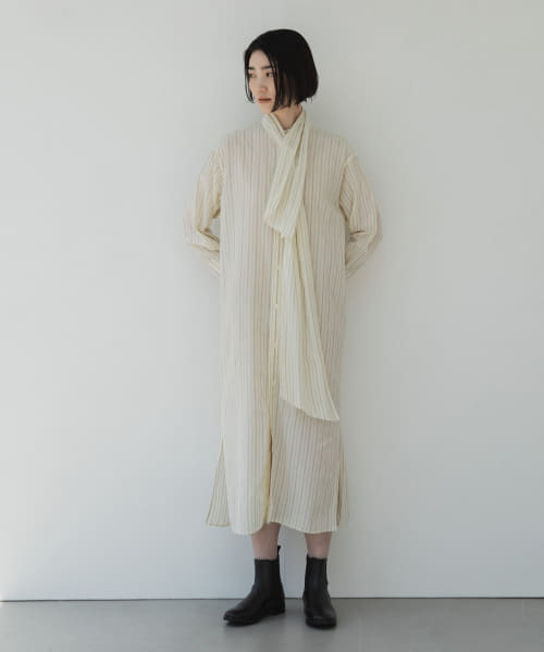 YLEVE　CUPRA COTTON TENCEL SHIRTS DRESS