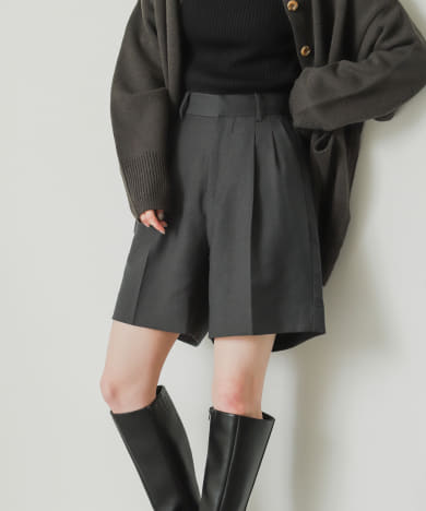 ウールライクバミューダパンツ