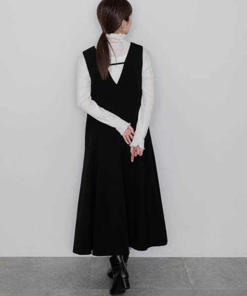 『UR TECH SMOOTHLUXE』ウールライクフレアワンピース