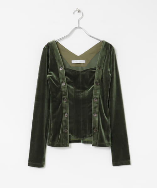 YOHEI OHNO　Stomacher Velour Top