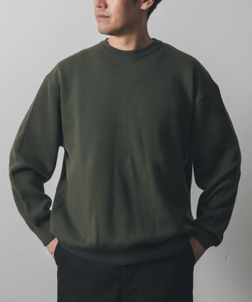 STILL BY HAND　10G patterned sweater