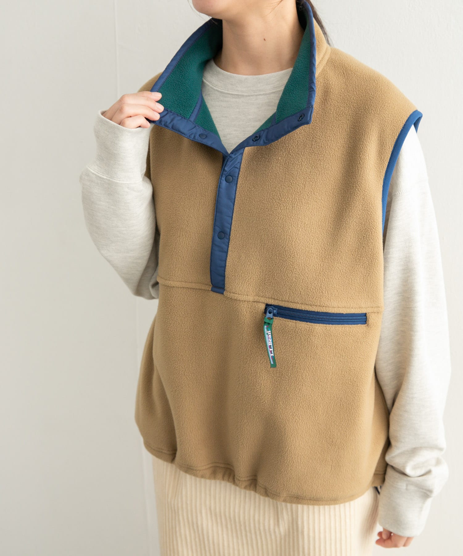 Ll bean fleece top vest
