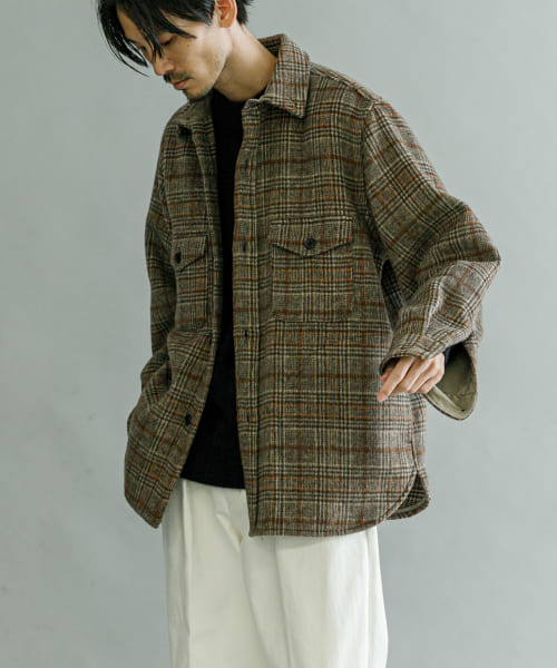 シャギーチェックCPOシャツジャケット