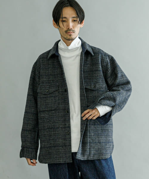 シャギーチェックCPOシャツジャケット