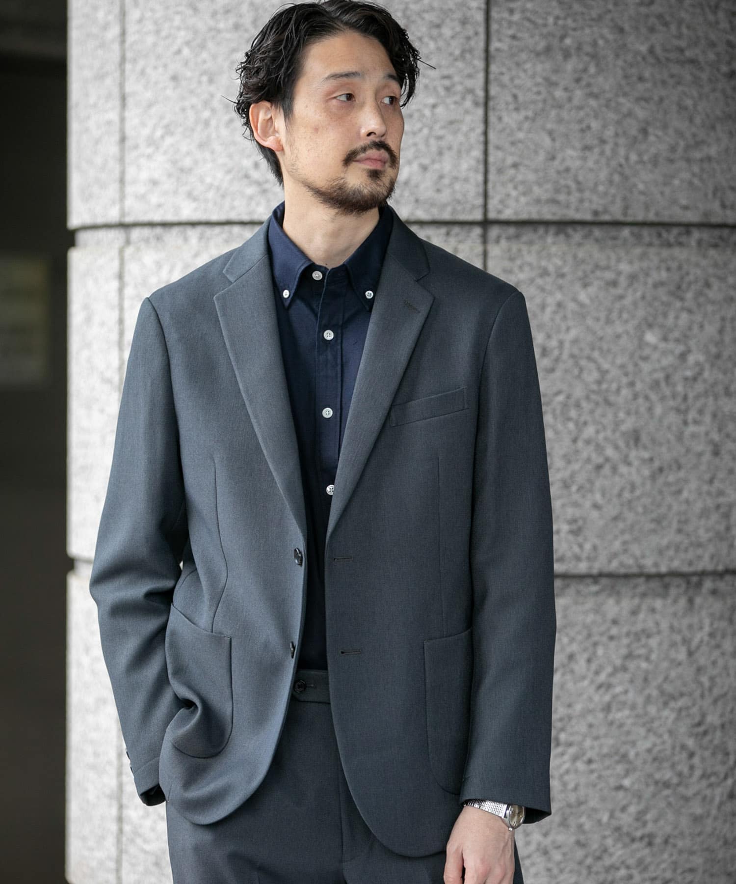 『イージーケア』LIFE STYLE TAILOR ブラッシュドウールライク