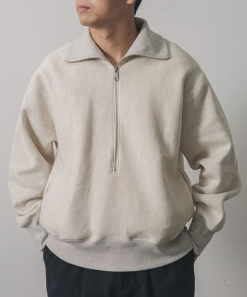 STILL BY HAND　ハーフジッププルオーバースウェット