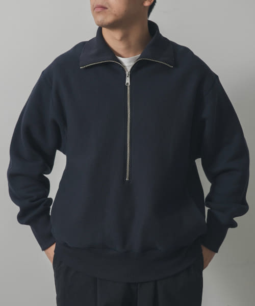 STILL BY HAND　ハーフジッププルオーバースウェット