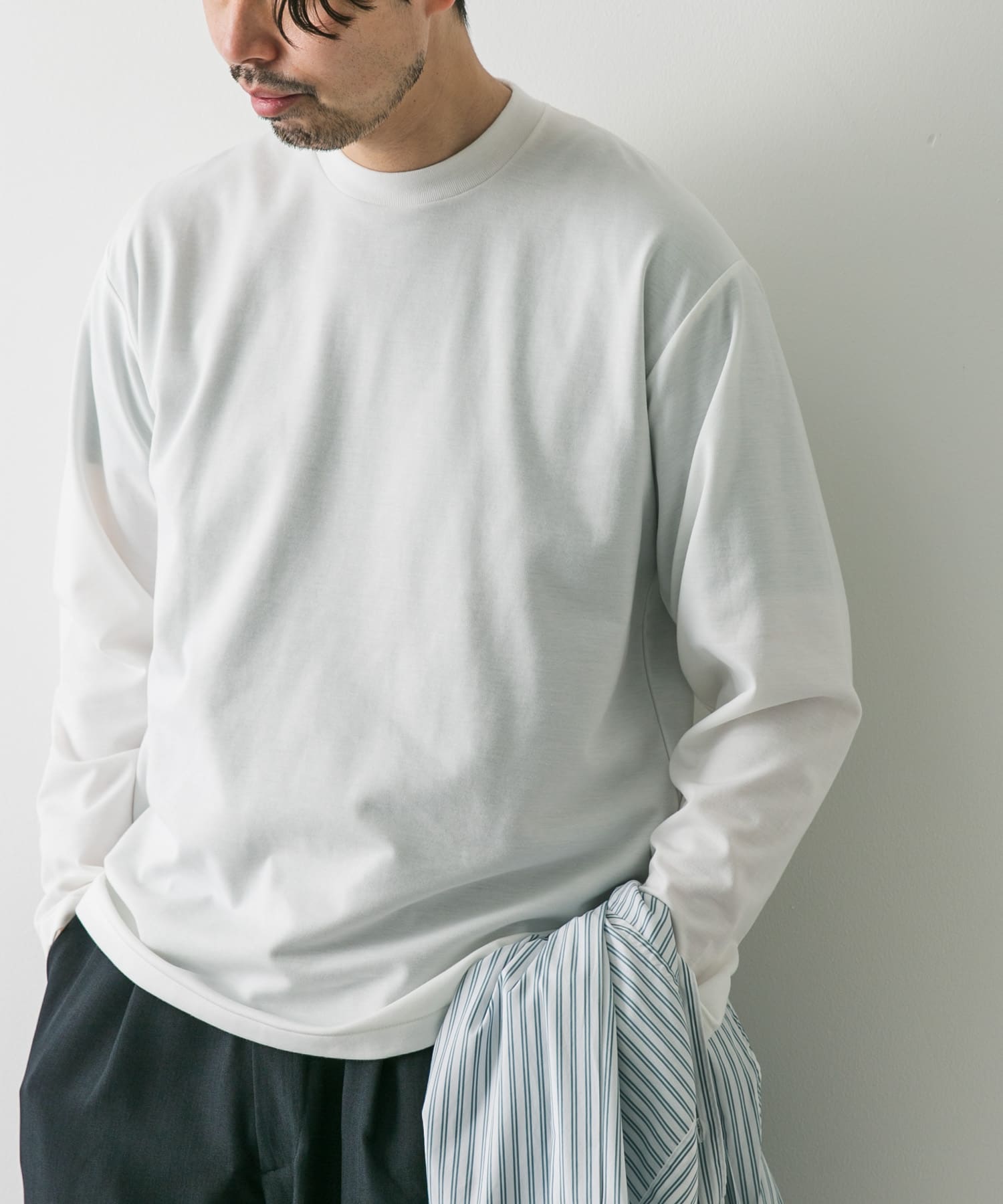 イージーケア』ポンチロングスリーブTシャツ[DR44-11H402