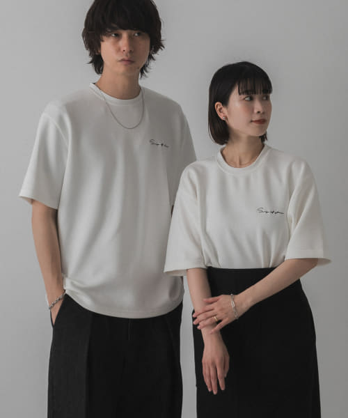 『一部WEB限定カラー』『ユニセックス』シシュウダンボールポンチショートスリーブTシャツ