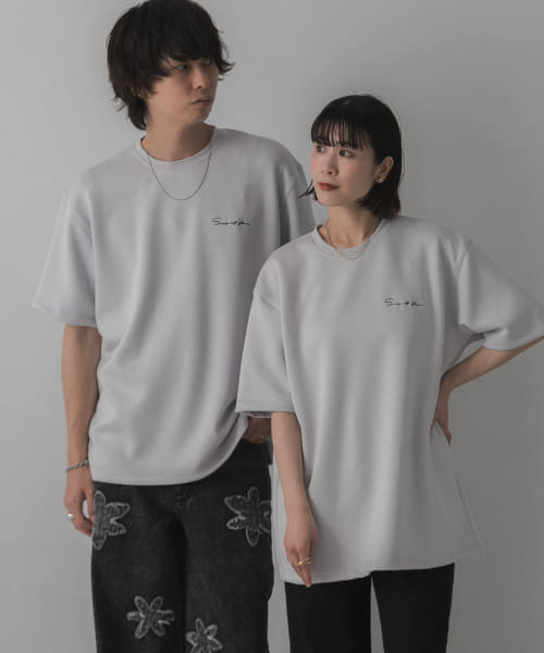『一部WEB限定カラー』『ユニセックス』シシュウダンボールポンチショートスリーブTシャツ
