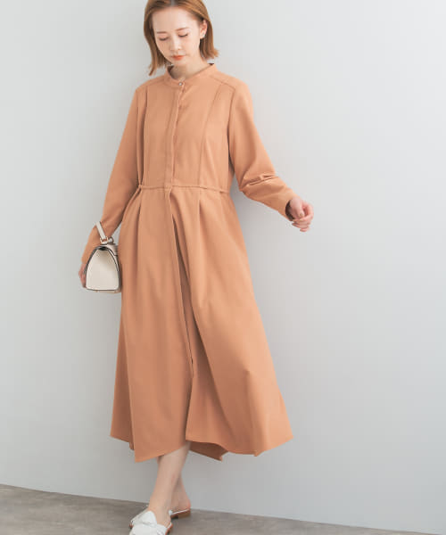 [ROSSO][リネン混イレギュラーヘムワンピース]