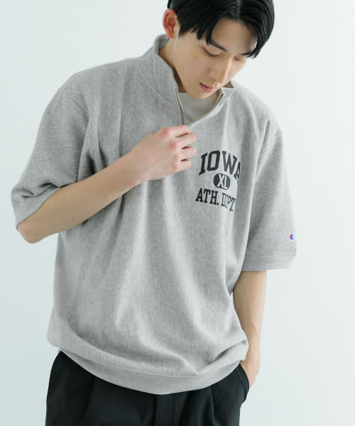 Champion　RW Half Zip SS Sweat Z007