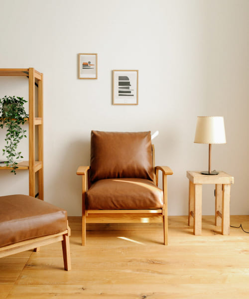BOTHY　PVC Sofa 1P オーク無垢材