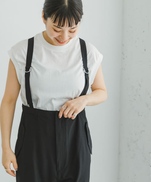 [ITEMS][『接触冷感/UVカット』クールコットンフレンチTシャツ]