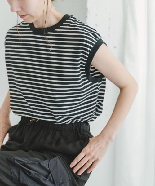 [ITEMS][『接触冷感/UVカット』クールコットンフレンチTシャツ]