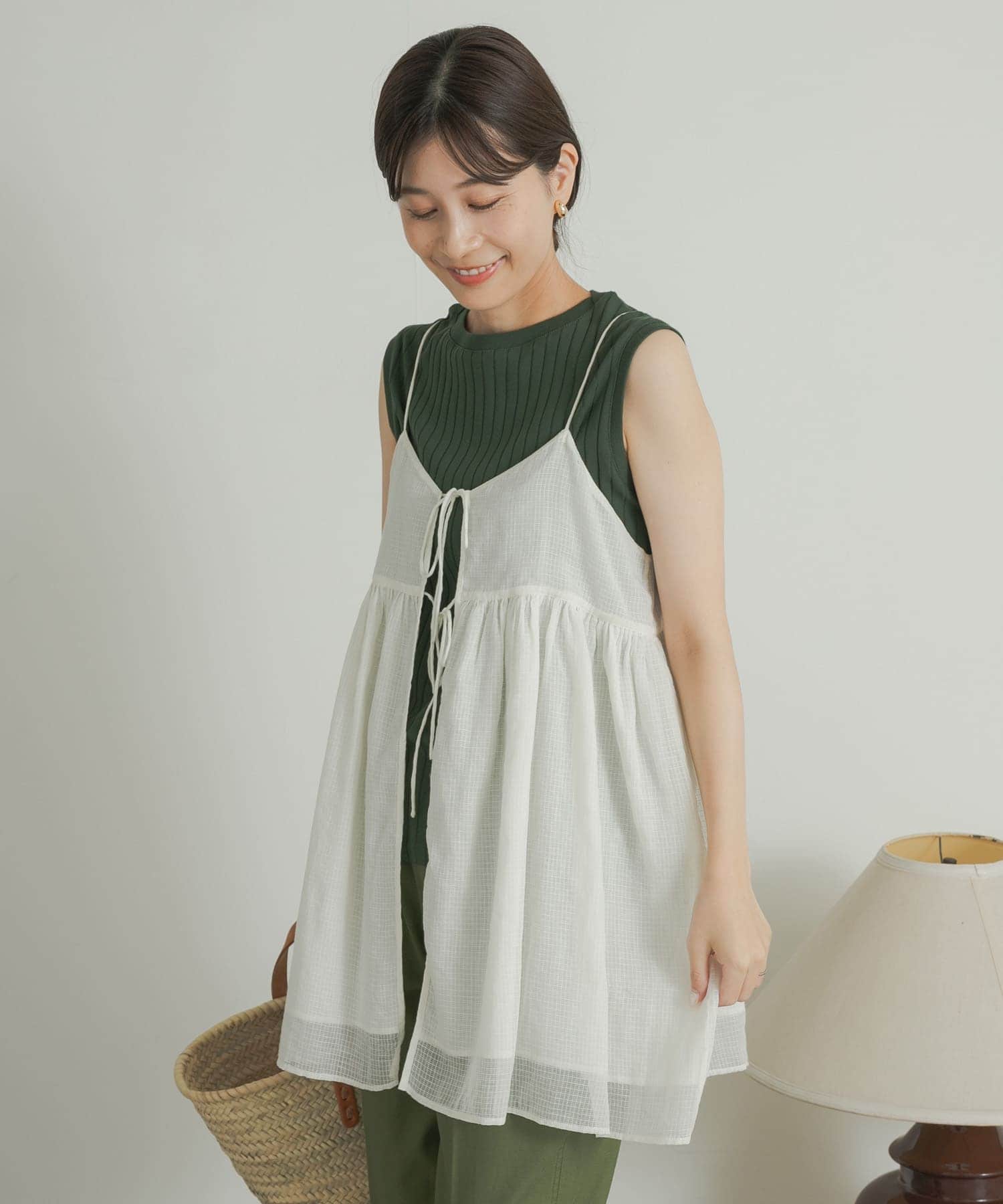 シャドーチェックキャミソールブラウス[DR45-23R103]｜URBAN RESEARCH公式ファッション通販
